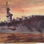 Al Cloud USS Sargent Bay painting