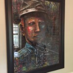 A painting of Bryans Grandfather during the civil war