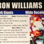 Byron Williams Professional Football Card