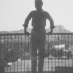 David Arant at Robert Lewis Stephenson burial site