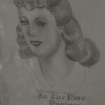 Drawing by Jack Bridges of his future wife, Edna, before he even met her
