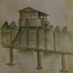 Drawn by Jack Bridges while POW