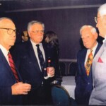 Jack Lindsey (far left) with Dick Williams (holding drink) and Sparky Anderson (red & gold tie).